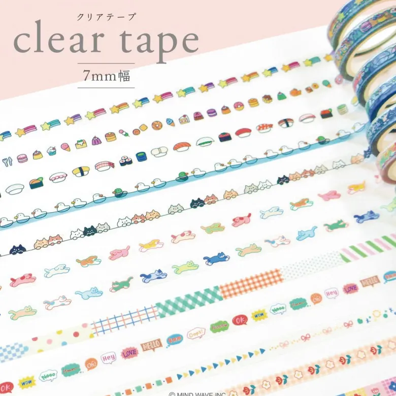 Mind Wave | Pop Color Speech Bubble Slim Clear Tape