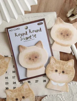 Mo Card | Notas Adhesivas Velvet ID Photo Round Round Siamese
