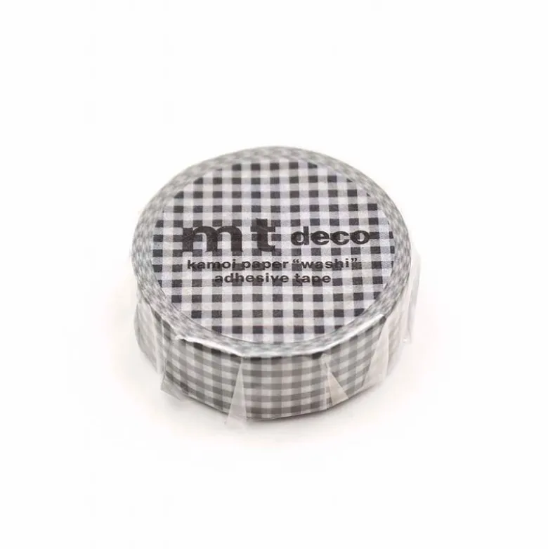 MT Masking Tape | Gingham Check Black Washi Tape
