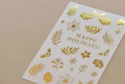 MU LifeStyle | Pegatinas Transferibles Foil Golden Flower Christmas