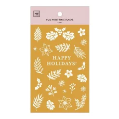 MU LifeStyle | Pegatinas Transferibles Foil Golden Flower Christmas