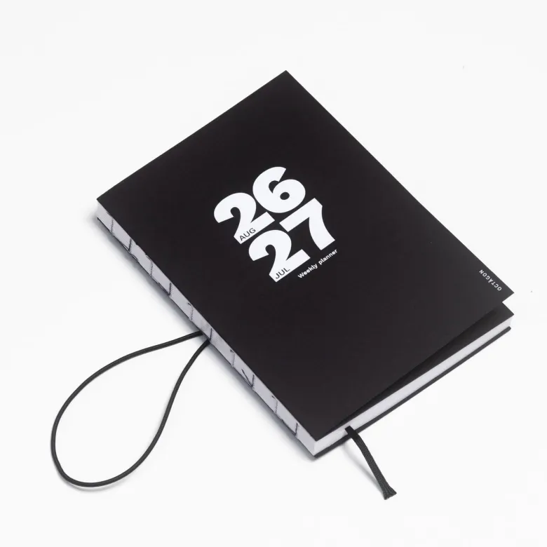 Octagon | Agenda Weekly Planner A5 Black 2026-2027 (Semanal)