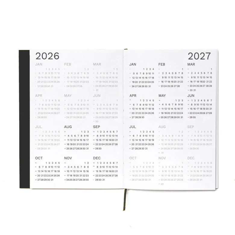 Octagon | Agenda Weekly Planner A5 Black 2026-2027 (Semanal)