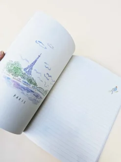 Paperways | Cuaderno de Viaje Ilustrado L'Après-midi Paris Eiffel Pink