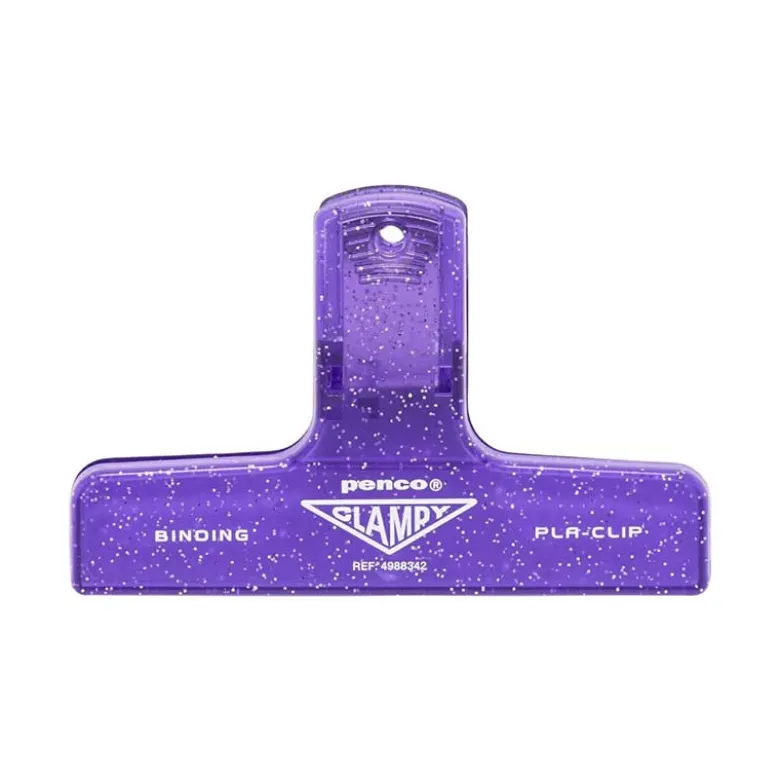 Penco | Clip de Plástico Glitter Purple