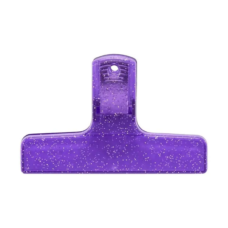 Penco | Clip de Plástico Glitter Purple