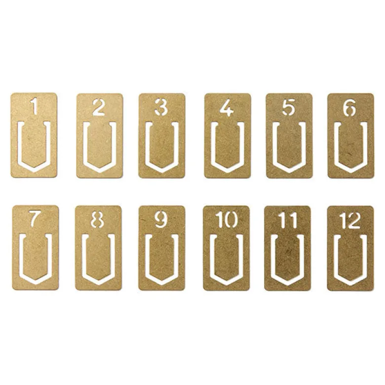 Traveler's Company | Clips Numerados Brass
