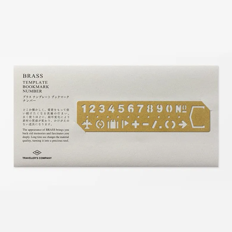Traveler's Company | Marcapáginas Brass Template Number