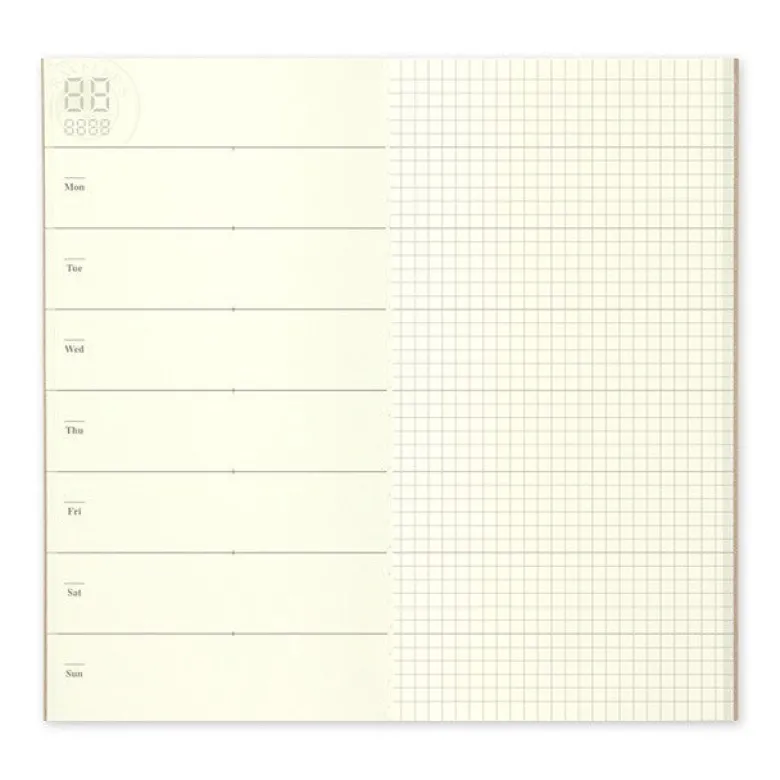 Traveler's Company | Recambio Regular 019 Planificador Semanal + Notas