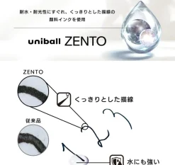 Uniball | Bolígrafo Zento Standard 0.5 Mist (Tinta Negra)