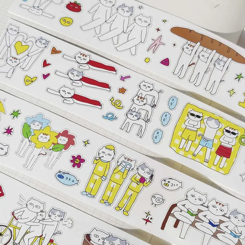 XiYue | Pegatinas en Rollo Abstract Cat