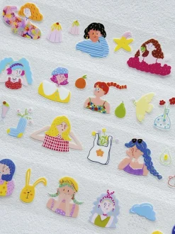 XiYue | Pegatinas en Rollo Colorful Girls