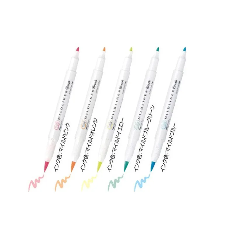 Zebra | Pack de Rotuladores Pincel Mildliner Pastel (Nuevo Packaging)