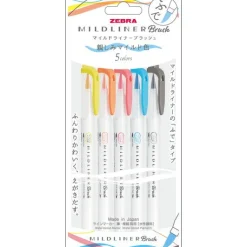 Zebra | Pack de Rotuladores Pincel Mildliner Soft (Nuevo Packaging)